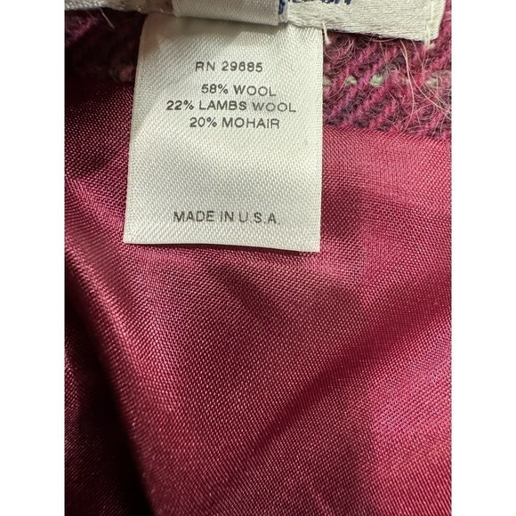 Pendleton Purple Lambs Wool/ Mohair Tweed Knee Length Pencil Skirt Size 10 NWT - Picture 4 of 6